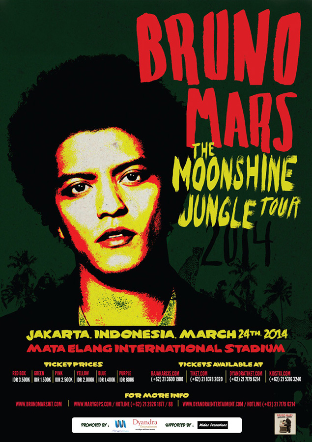 poster Bruno Mars Tour 